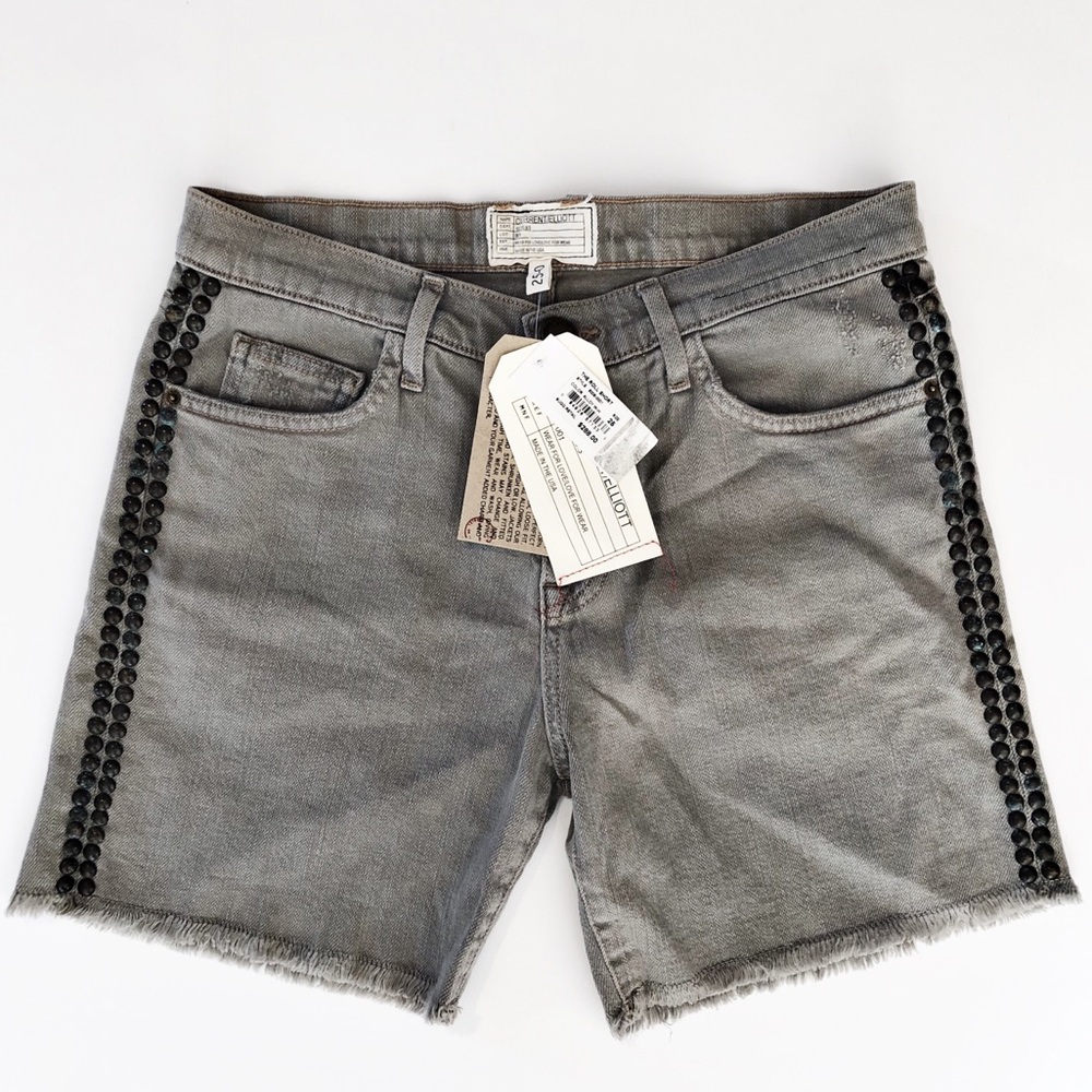 NWT Current/Elliott The Rolled Short With Studs